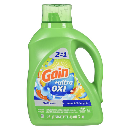 Gain Liquid Laundry Detergent Ultra Oxi And Odor Waterfall Delight