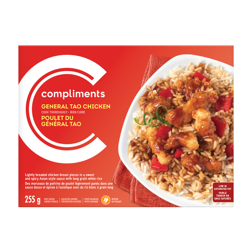 Compliments Chicken General Tao Frozen Entree