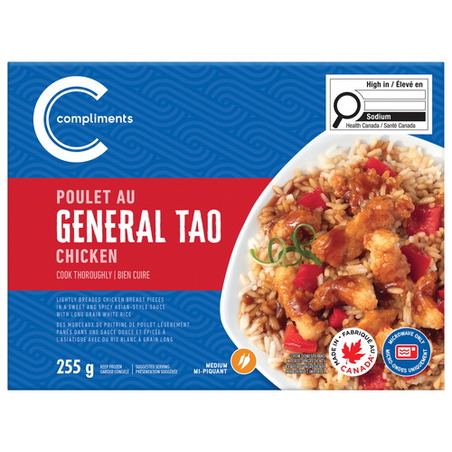Compliments Chicken General Tao Frozen Entree
