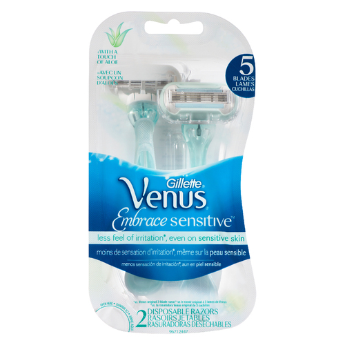 Buy Gillette Venus Embrace Sensitive Disposable Razor 2 Razors | Sobeys ...