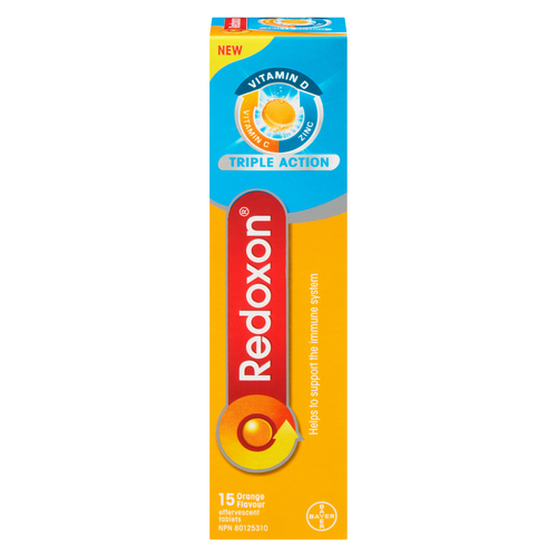 Buy Redoxon Triple Action Effervescent Tablets Orange 15 Count ...
