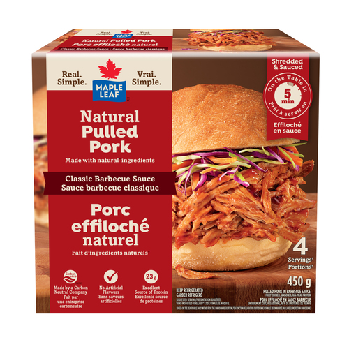 Maple Leaf Natural Pulled Pork Classic BBQ Sauce