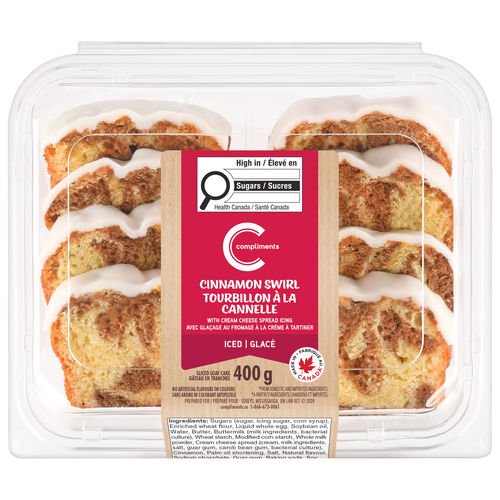 Compliments Sliced Loaf Cake Iced Cinnamon Swirl