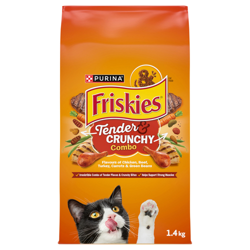 Purina Friskies Grillers Tender and Crunchy Combo Assorted Flavours, Dry Cat Food