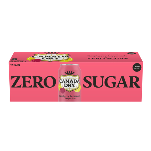 Buy Canada Dry Zero Sugar Ginger Ale Raspberry Lemonade 12 x 355