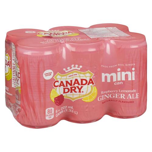 Buy Canada Dry Soft Drink Ginger Ale Raspberry Lemonade 6 x 222 ml