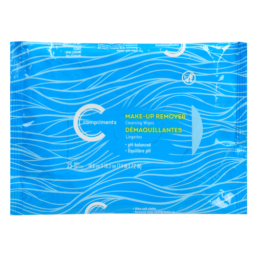 Buy Compliments Makeup Remover Cleansing Wipes 25 Sheets | Safeway Canada