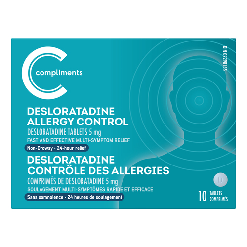 Buy Compliments Desloratadine Allergy 5 mg 10 Tablets | FreshCo