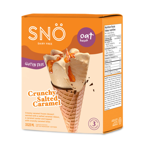 SNO Dairy-Free Frozen Dessert Crunchy Salted Caramel Cone