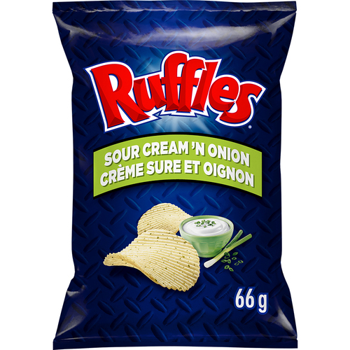 Ruffles Sour Cream 'n Bacon Flavoured Potato Chips