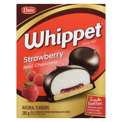 Dare Whippet Chocolate Covered Marshmallow Cookies Strawberry 285 g