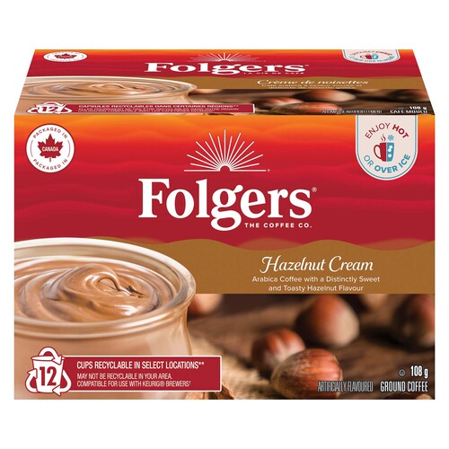 Folgers Gourmet Hazelnut Cream Coffee Pods