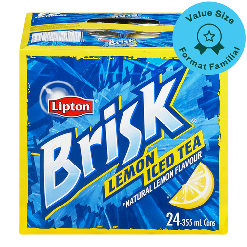 Buy Lipton Original Brisk Ice Tea Lemon 24 x 355 ml (cans