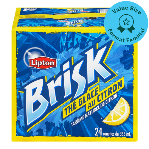 Buy Lipton Original Brisk Ice Tea Lemon 24 x 355 ml (cans