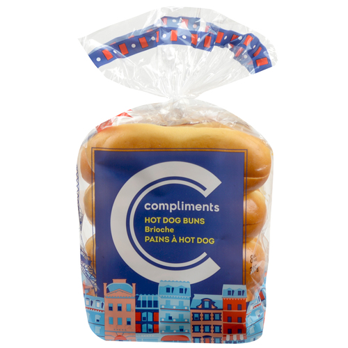 Compliments Hot Dog Buns Brioche