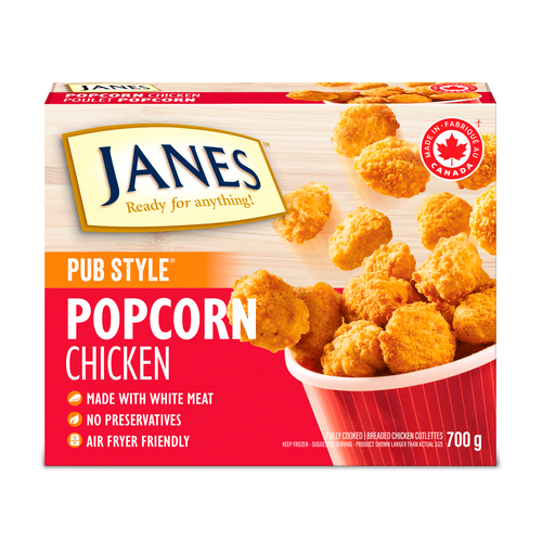 Janes Fully Cooked Frozen Popcorn Chicken
