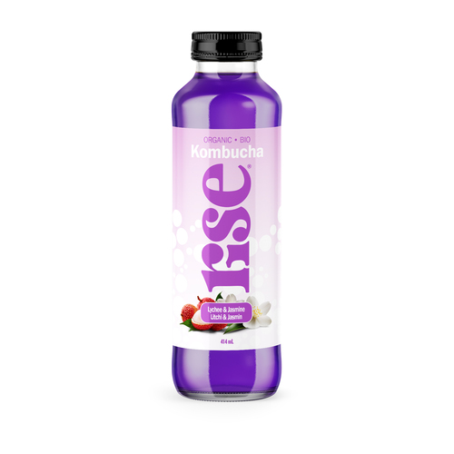 Buy Rise Organic Kombucha Lychee & Jasmine 414 ml (bottle