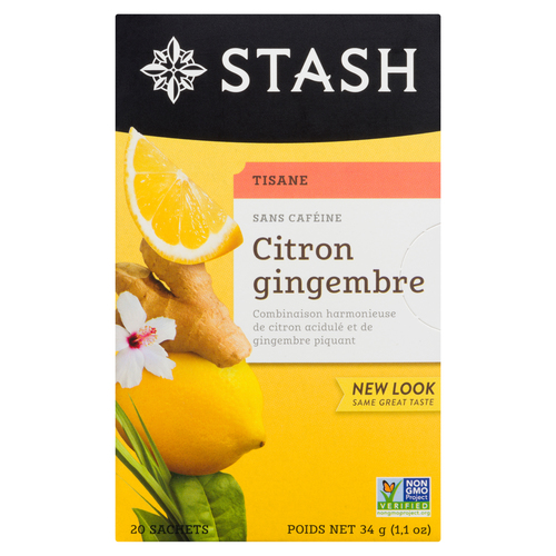 Buy Stash Caffeine-Free Herbal Tea Lemon Ginger 20 Tea Bags | Foodland