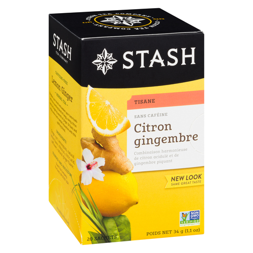 Buy Stash Caffeine-Free Herbal Tea Lemon Ginger 20 Tea Bags