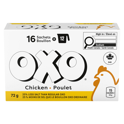 OXO Sachets Chicken Flav Low Salt
