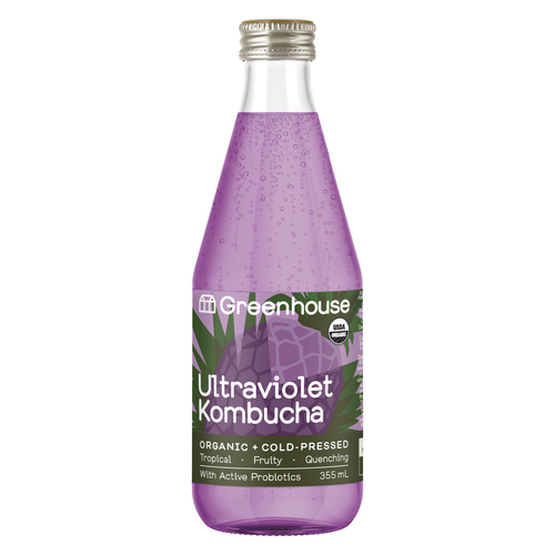 Greenhouse Organic Kombucha Beverage Ultraviolet