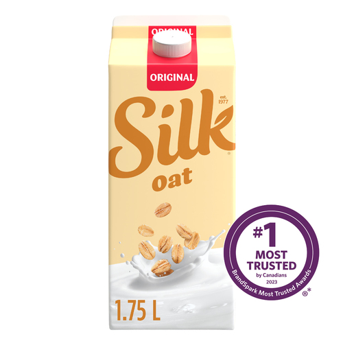 Silk Dairy Free Plant Based Oat Milk Alternative Original Plain 1.75 L