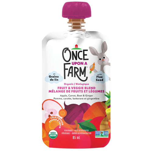 Once Upon A Farm Organic Baby Food Apple Carrot Beet With Ginger & Flax