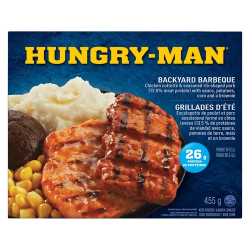 Hungry Man Frozen Entrée Backyard Barbeque