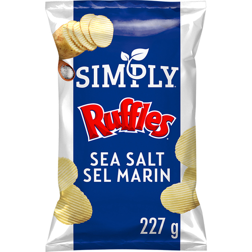Buy Simply Potato Chips Ruffles Sea Salt 227 g | Sobeys Inc.