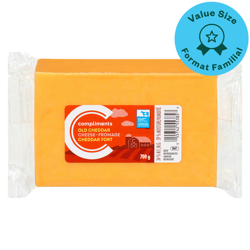 Block Cheese Old Cheddar Value Size