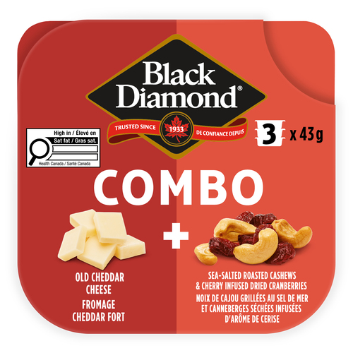 Black Diamond Combo Cheese Old Cheddar Cashews & Dried Cranberries