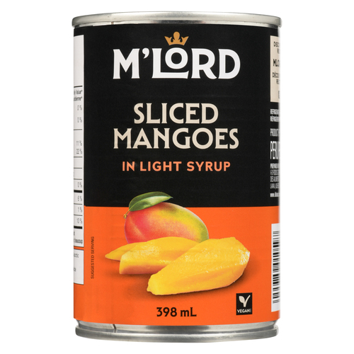 M'Lord Canned Sliced Mangoes In Light Syrup