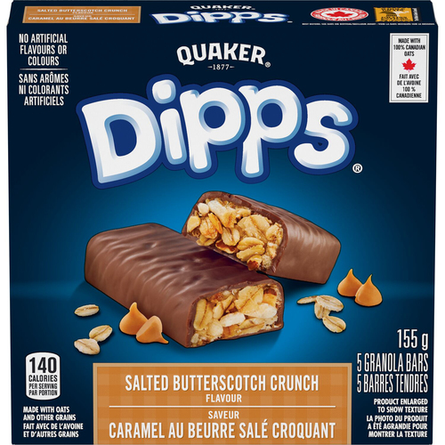 Quaker Granola Bars Dipps Salted Butterscotch Crunch
