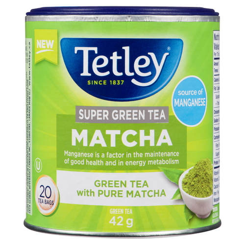 Buy Tetley Super Green Tea Matcha 20 Tea Bags | Foodland
