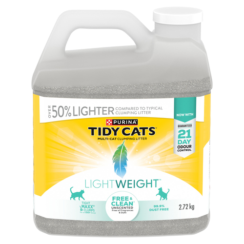 Tidy Cats Cat Litter LightWeight Free & Clean Unscented 2.72 kg