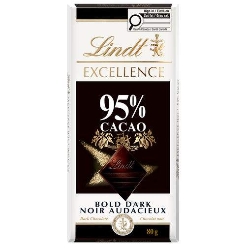 Buy Lindt Excellence Dark Chocolate Bar 95% Cacao 80 g | Foodland