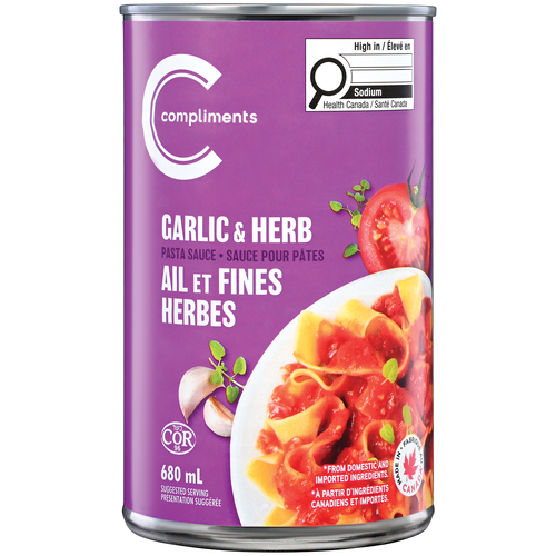 Buy Compliments Pasta Sauce Garlic and Herb 680 ml | Safeway Canada