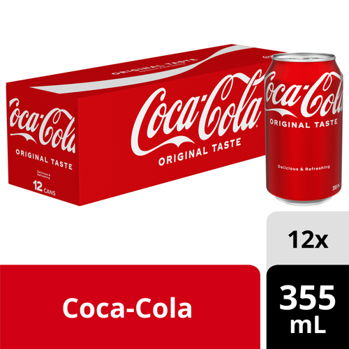 Buy Coca-Cola Soda Fridge Pack 12 x 355 ml (cans) | Foodland