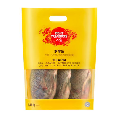 Eight Treasures Frozen Whole Uncooked Tilapia