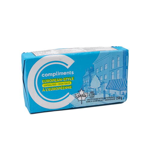 Compliments European-Style Unsalted Cultured Butter