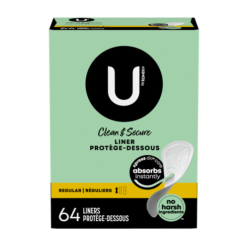 U by Kotex Clean & Secure Panty Liners Regular Absorbency