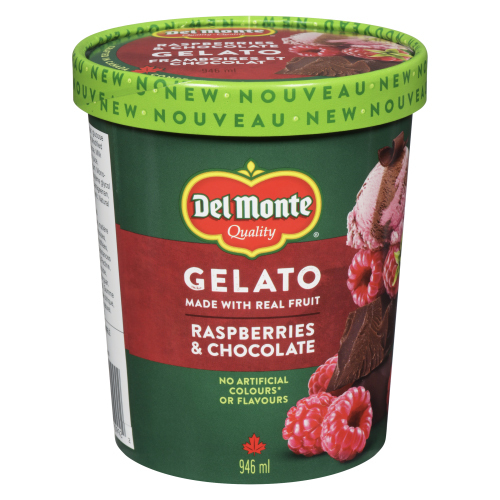 Del Monte Gelato Real Raspberry And Chocolate