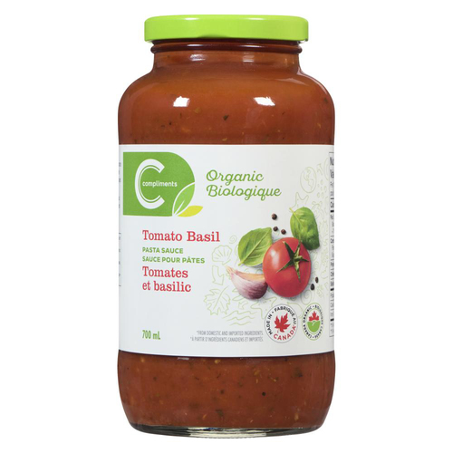 Compliments Organic Pasta Sauce Tomato & Basil
