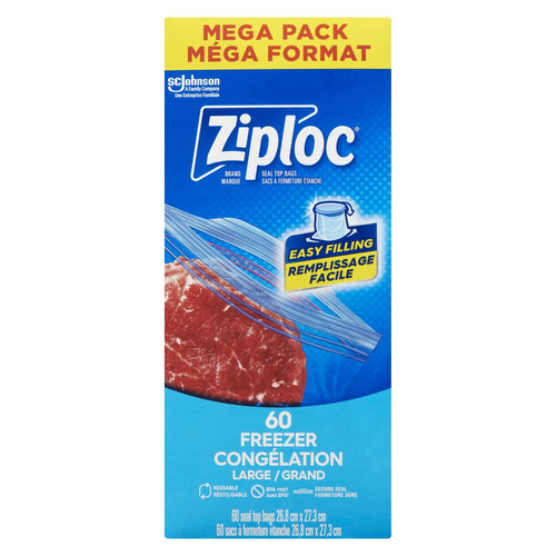 Buy Ziploc Freezer Bags Grip 'n Seal Technology Large Mega Pack 60