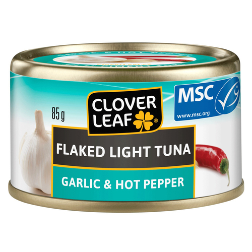 Clover Leaf Canned Flaked Light Tuna Hot Pepper & Garlic