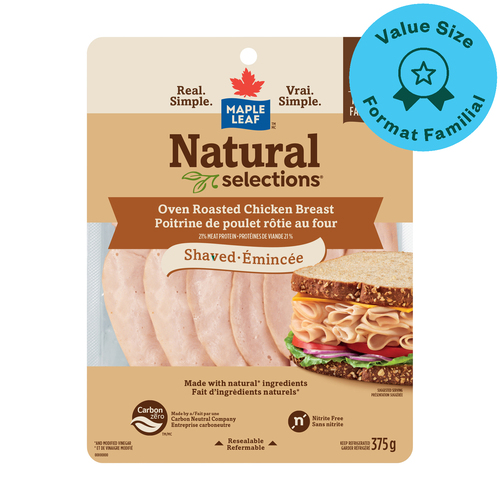 Maple Leaf Natural Selections Oven Roasted Deli Shaved Turkey Breast Family Size