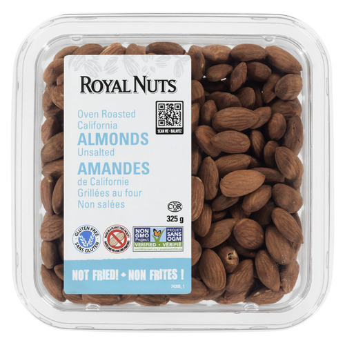 Royal Nuts Gluten-Free Oven Roasted California Almonds Unsalted