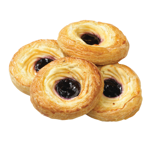 100% Butter Cherry Blueberry Danish