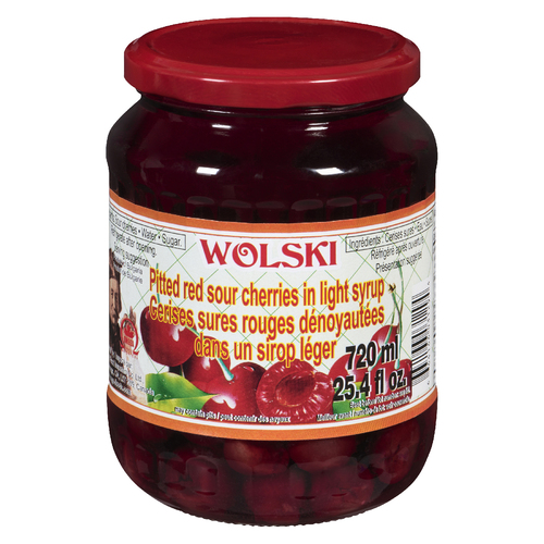 Wolski Pitted Cherries Sour In Light Syrup