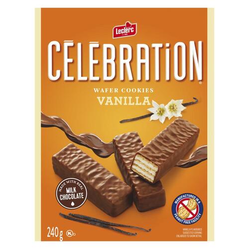 Leclerc Celebration Peanut-Free Wafer Cookies Vanilla